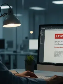 Person receiving layoff notice in a modern tech office setting.