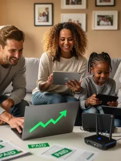 Family enjoying affordable internet with ACP benefits 2026