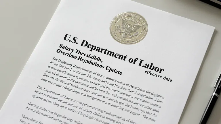 Department of Labor official document detailing new overtime rule salary threshold