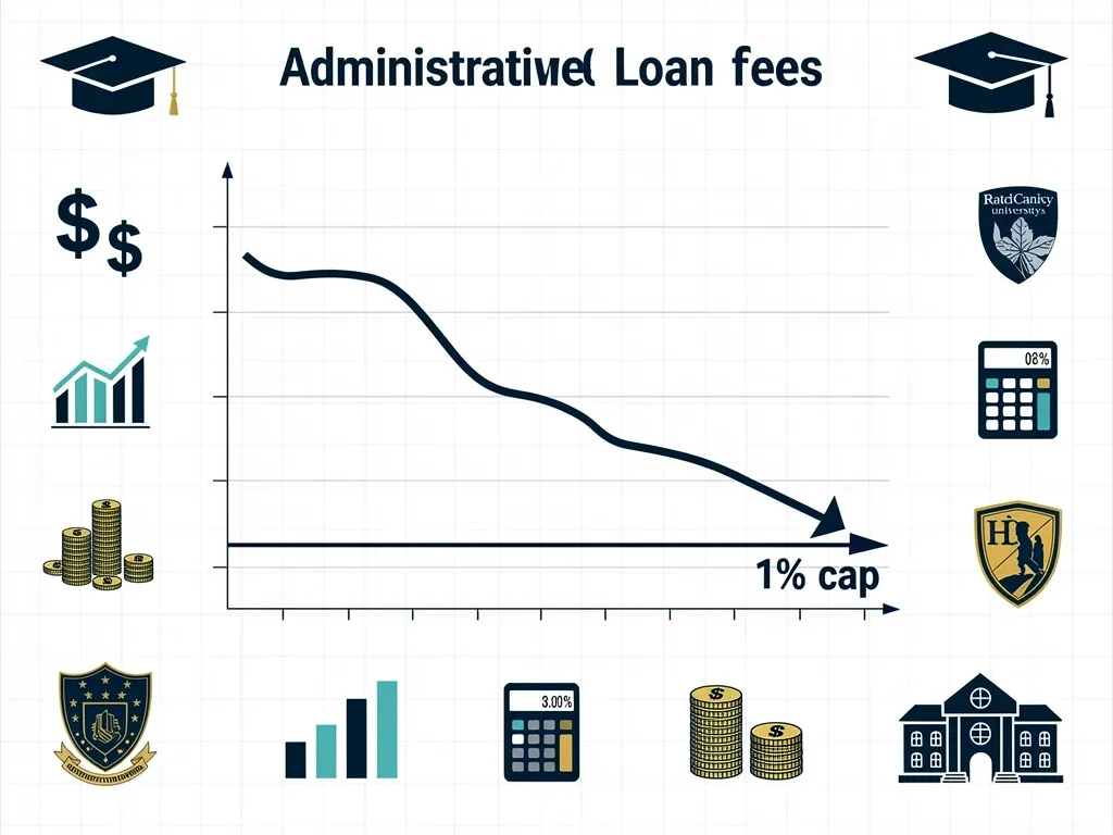 Financial chart illustrating the 1% cap on administrative loan fees