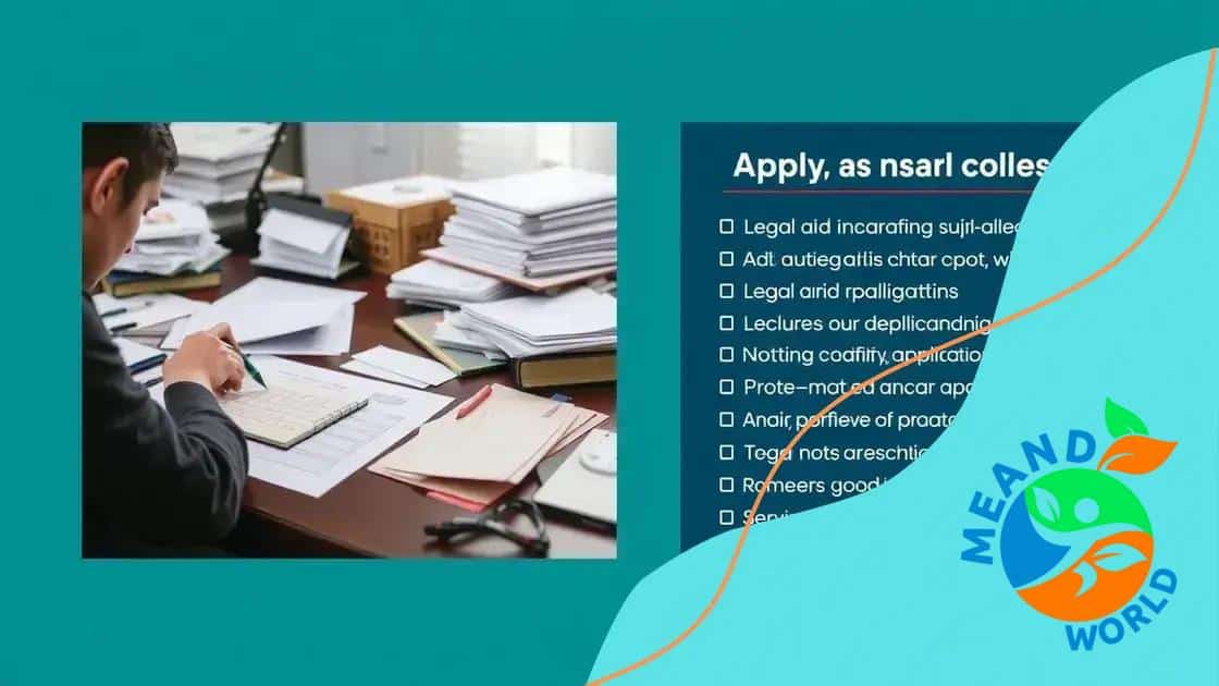 Steps to apply for legal aid