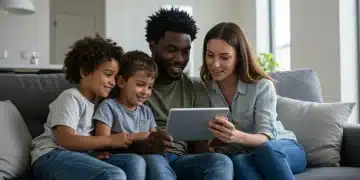 Happy family on couch, representing financial well-being from Child Tax Credit 2026