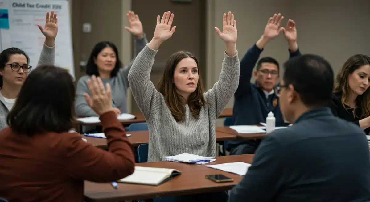 Parents learning about Child Tax Credit 2026 at a community workshop