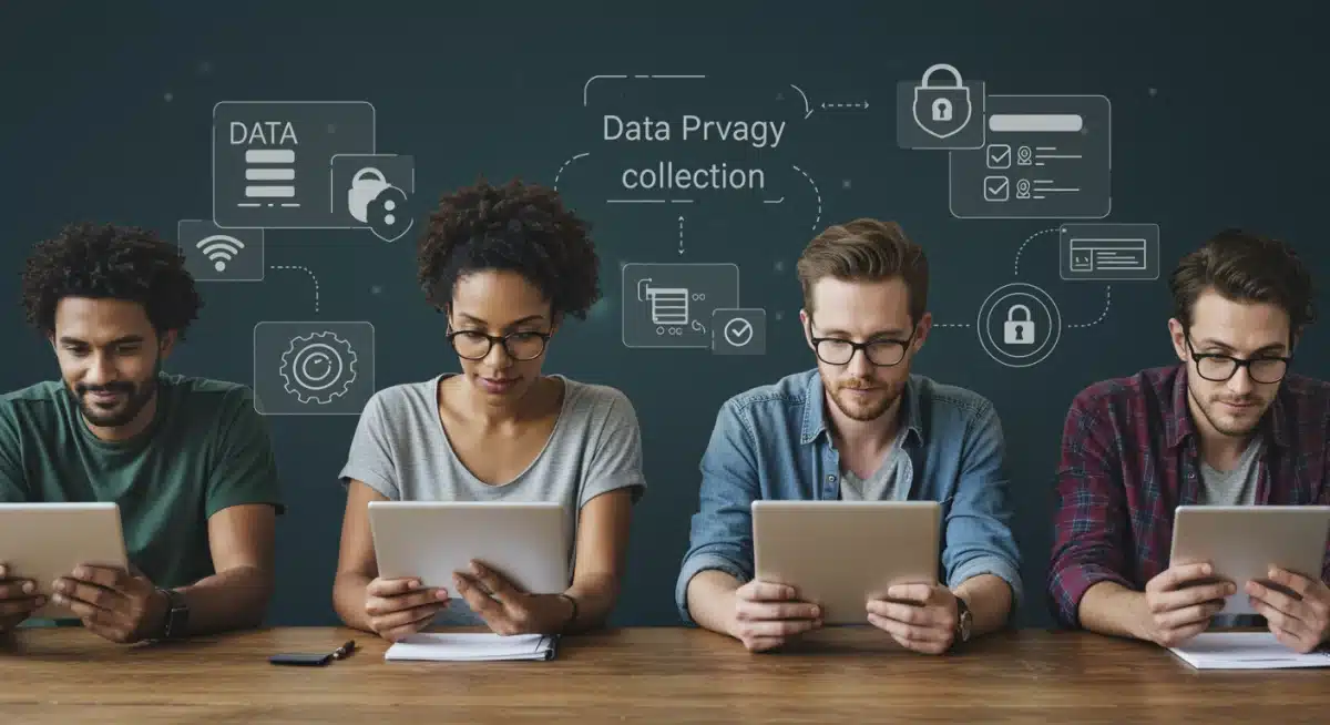 Consumers reviewing data privacy settings on online platforms