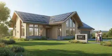 Energy-efficient home with solar panels, symbolizing federal energy credit benefits.