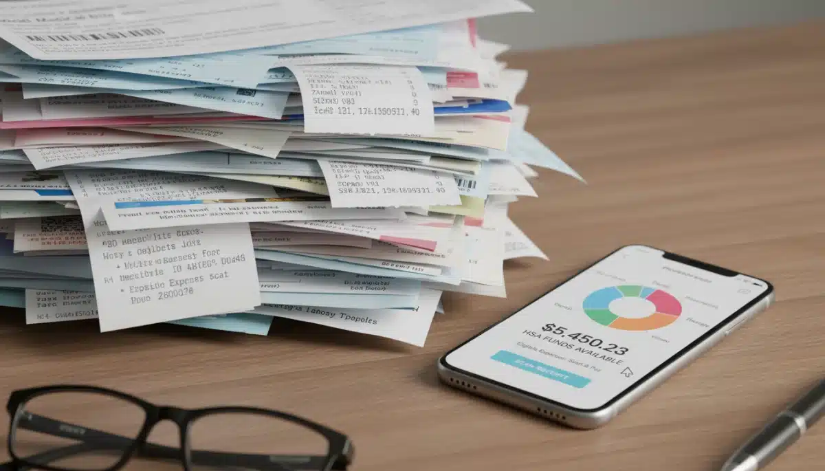Medical bills and receipts demonstrating HSA eligible expenses