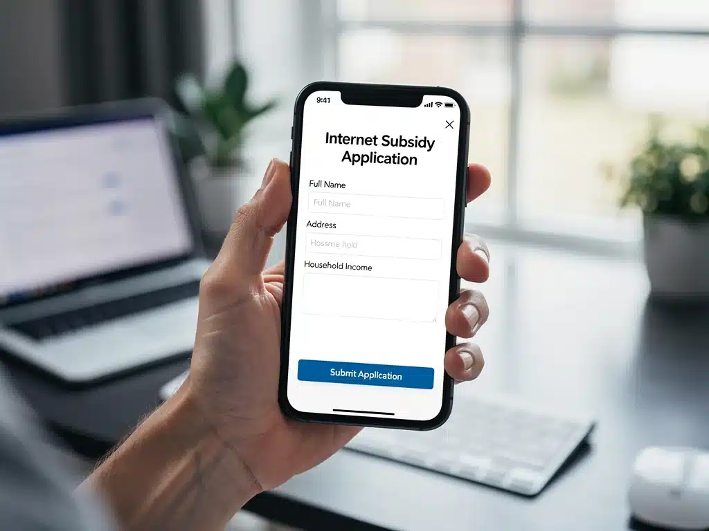 Applying for internet subsidy through government program