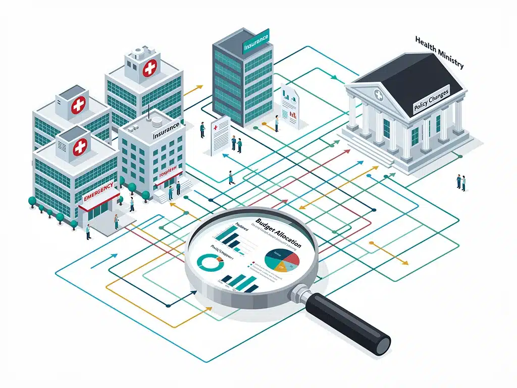 Interconnected healthcare system components and policy changes