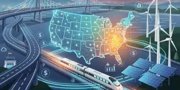 Modern infrastructure network glowing with digital connections, representing the American Infrastructure Act 2.0 investment